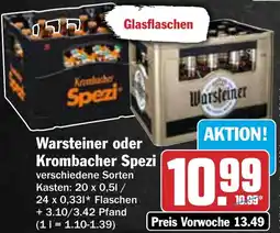 AEZ Warsteiner oder Krombacher Spezi Angebot