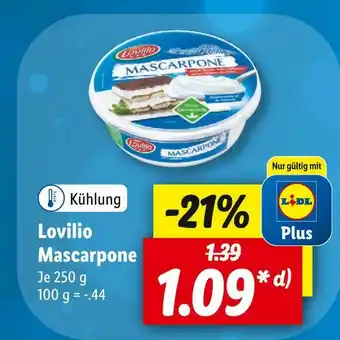 Lidl Lovilio mascarpone Angebot