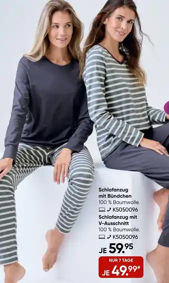 Galeria SCHIESSER Schlafanzug mit Bündchen Angebot