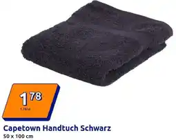 Action Capetown Handtuch Schwarz Angebot