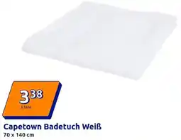 Action Capetown Badetuch Weiß Angebot