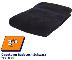 Action Capetown Badetuch Schwarz Angebot