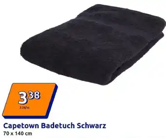 Action Capetown Badetuch Schwarz Angebot