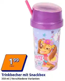 Action Trinkbecher mit Snackbox Angebot