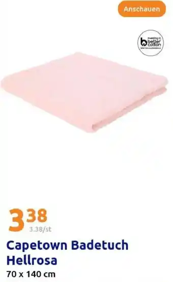 Action Capetown Badetuch Hellrosa Angebot
