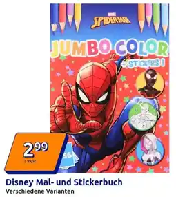 Action Disney Mal- und Stickerbuch Angebot