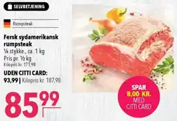 CITTI Markt Fersk sydamerikansk rumpsteak Angebot