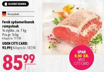 CITTI Markt Fersk sydamerikansk rumpsteak Angebot