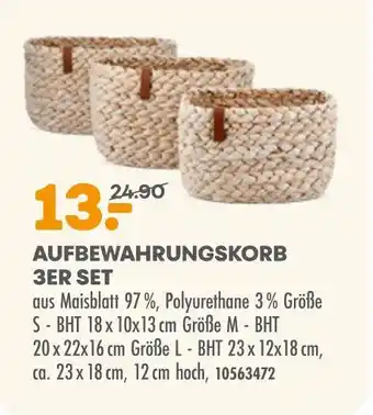 Möbel Kraft Aufbewahrungskorb 3er set Angebot