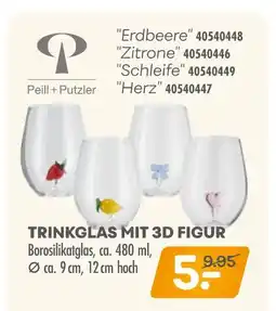 Möbel Kraft Peill + putzler trinkglas mit 3d figur Angebot