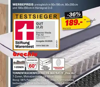 Höffner Breckle tonnentaschenfederkern-matratze flex air Angebot