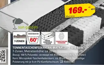 Höffner Sun garden tonnentaschenfederkern-matratze „t1010 turin“ Angebot
