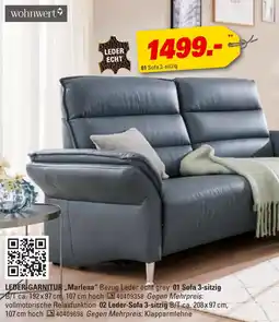 Höffner Wohnwert sofa 3-sitzig marlena Angebot