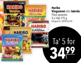 CITTI Markt Haribo Vingummi eller lakrids Angebot