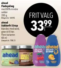 CITTI Markt ahead Flødepȧlæg oder ahead Sukkerfri Sirup Angebot