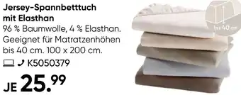 Galeria GALERIA home Jersey-Spannbetttuch mit Elasthan Angebot