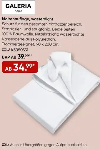 Galeria GALERIA home Moltonauflage, wasserdicht Angebot