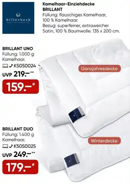 Galeria billerbeck Kamelhaar-Einziehdecke BRILLANT Angebot