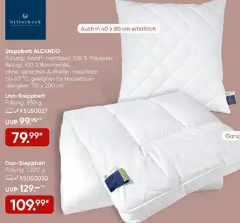 Galeria billerbeck Steppbett ALCANDO Angebot