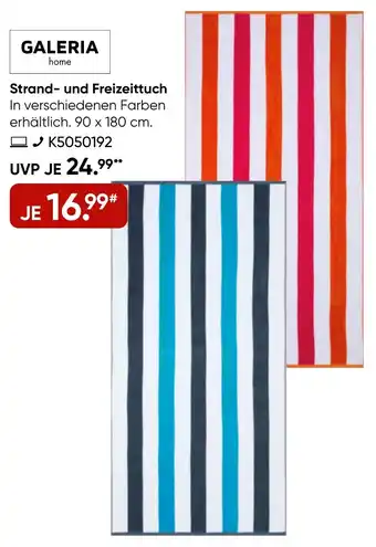 Galeria GALERIA home Strand- und Freizeittuch Angebot