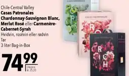 CITTI Markt Casas Patronales Chardonnay-Sauvignon Blanc, Merlot Rosé eller Carmenère Cabernet-Syrah Angebot