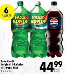 CITTI Markt Faxe Kondi Original, 0 kalorier eller Pepsi Max Angebot