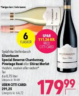 CITTI Markt Silverboom Special Reserve Chardonnay, Pinotage Rosé eller Shiraz Merlot Angebot
