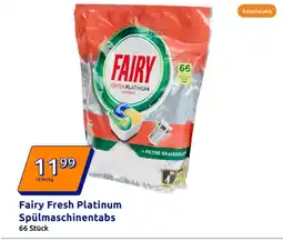 Action Fairy fresh platinum spülmaschinentabs Angebot