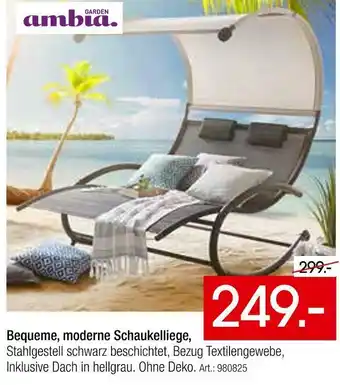 Zurbrüggen Ambia garden bequeme, moderne schaukelliege Angebot