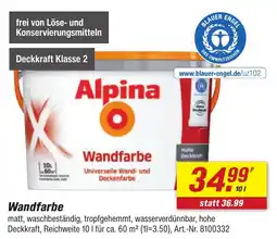 toom Baumarkt Alpina Wandfarbe Angebot