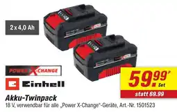 toom Baumarkt Einhell Akku-Twinpack Angebot