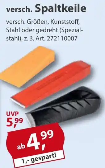 Sonderpreis Baumarkt versch. Spaltkeile Angebot