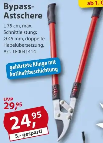 Sonderpreis Baumarkt Bypass- Astschere Angebot