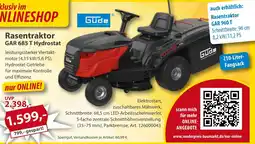 Sonderpreis Baumarkt Güde Rasentraktor GAR 685 T Hydrostat Angebot
