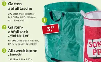 Sonderpreis Baumarkt Gartenabfalltasche Angebot
