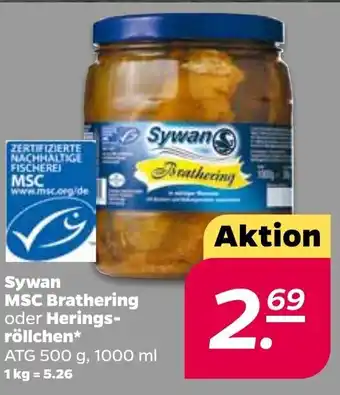 NETTO Sywan MSC Brathering oder Heringsröllchen 500g Angebot