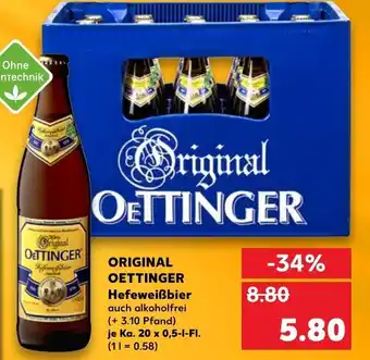 Kaufland Original Oettinger Hefeweißbier Angebot