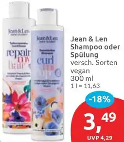 Budni Jean & Len Shampoo oder Spülung Angebot