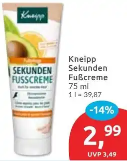 Budni Kneipp Sekunden Fuẞcreme Angebot