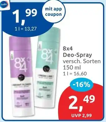 Budni 8x4 Deo-Spray Angebot