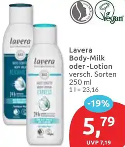 Budni Lavera Body-Milk oder Lotion Angebot
