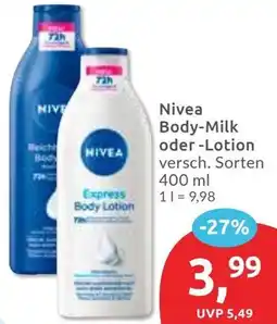 Budni Nivea Body-Milk oder Lotion Angebot