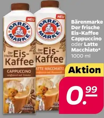 NETTO Bärenmarke Der frische Eis Kaffee Cappuccino oder Latte Macchiato 1000ml Angebot