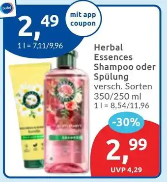 Budni Herbal Essences Shampoo oder Spülung Angebot