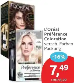 Budni L'Oréal Préférence Coloration Angebot