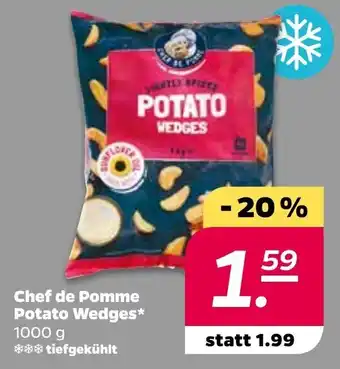 NETTO Chef de Pomme Potato Wedges 1000g Angebot