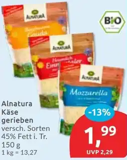 Budni Alnatura Käse gerieben Angebot