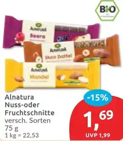 Budni Alnatura Nuss-oder Fruchtschnitte Angebot