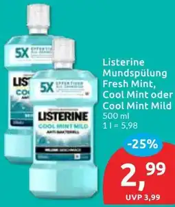 Budni Listerine Mundspülung Fresh Mint, Cool Mint oder Cool Mint Mild Angebot
