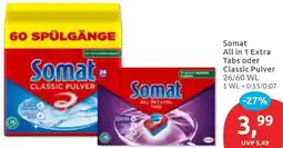 Budni Somat All in 1 Extra Tabs oder Classic Pulver Angebot